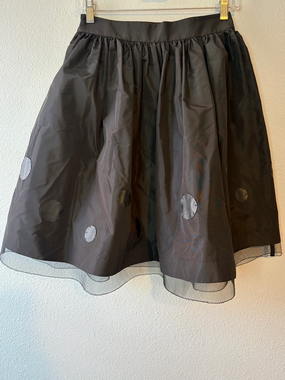 Ralph Lauren purple label flare  taffeta   silk tiered skirt
